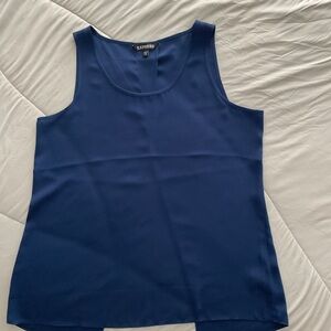 Express Blue Split Back Tank Top